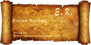 Eszes Kozima névjegykártya